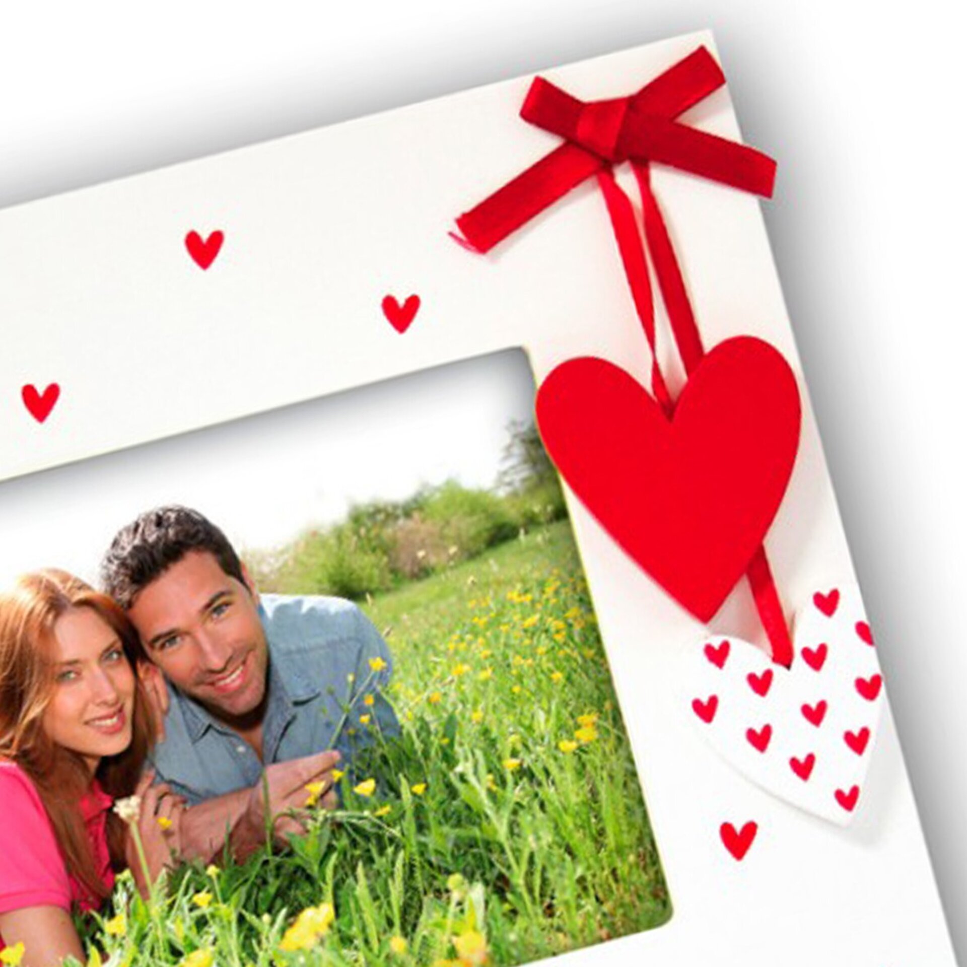 Marco blanco 'Corazones' - 2